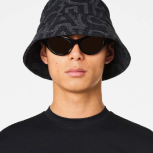 NEW! NWT! Marc Jacobs TheMonogram Bucket Hat -Black Denim Unisex - Picture 2 of 7